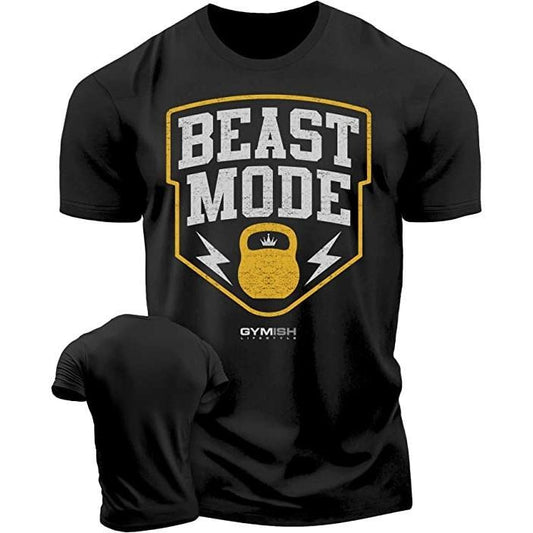 007. Beast Mode Funny Motivational Workout Gym T-Shirt for Men