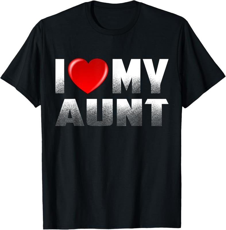 100% Cotton Aunt Gifts from Niece Nephew I Love My Aunt Mothers Day T-Shirt