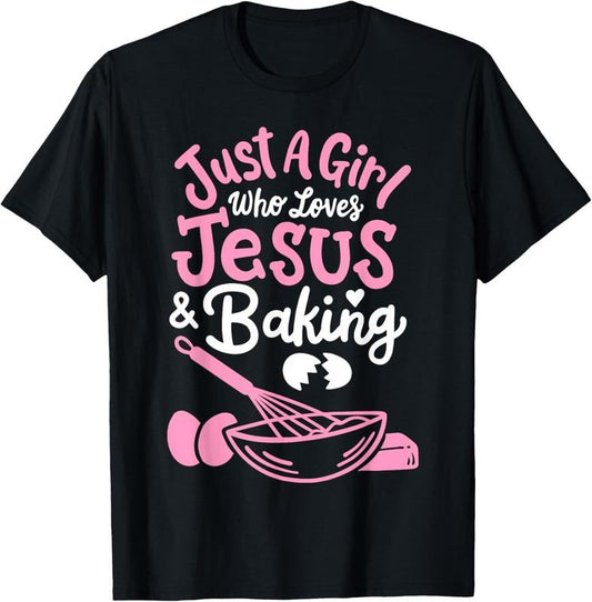 100% Cotton Baking Baker Bakery Just A Girl Who Loves Baking T-Shirt