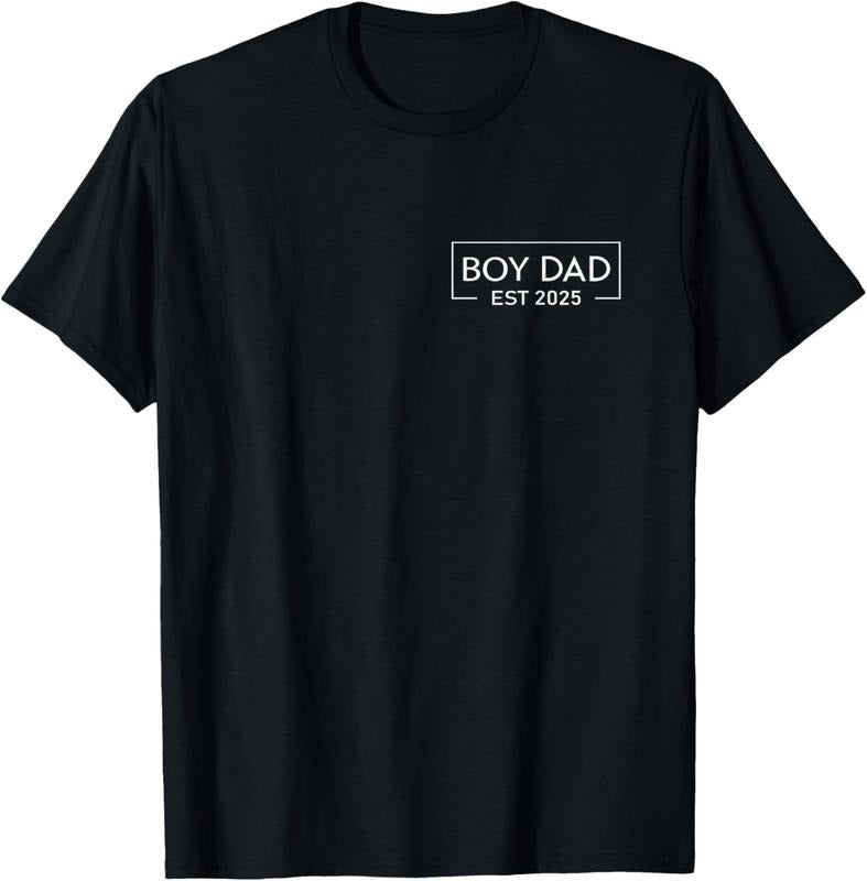100% Cotton Boy Dad Est. 2025 Logo Dad 2025 loading New Dad Of Boy 2025 T-Shirt