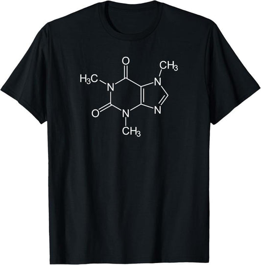 100% Cotton Caffeine Molecule Coffee Lovers T-Shirt T-Shirt