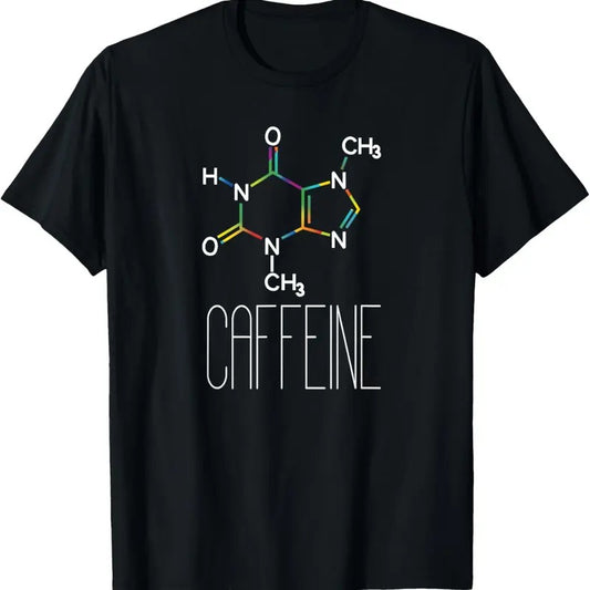 100% Cotton Caffeine Molecule Coffee T-Shirt Coffee Lover Chemistry Gift T-Shirt