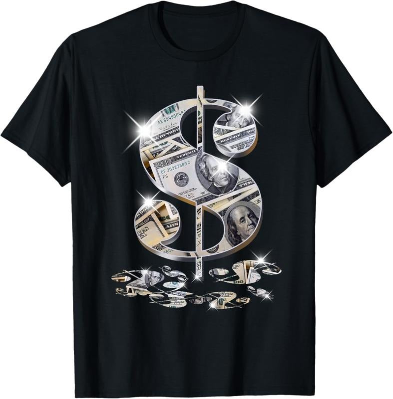 100% Cotton Cool As Dollar Bill Dollar Sign $$ Gift Design Idea T-Shirt