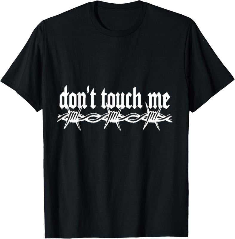 100% Cotton Don't Touch Me Barbed Wire Introvert Art Tattoo Style Gift T-Shirt