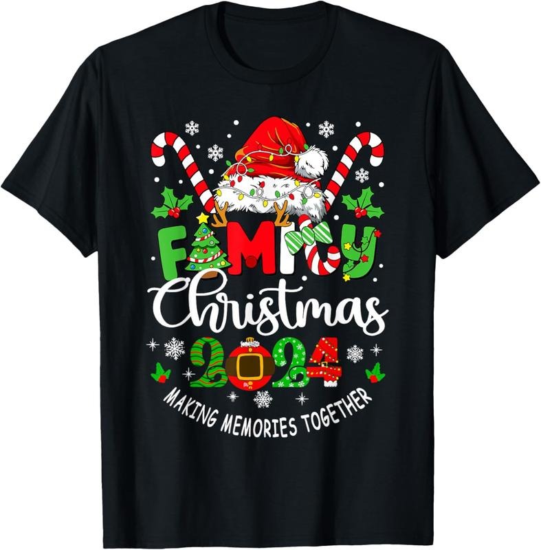 100% Cotton Family Christmas 2024 Matching Family Christmas Xmas T-Shirt