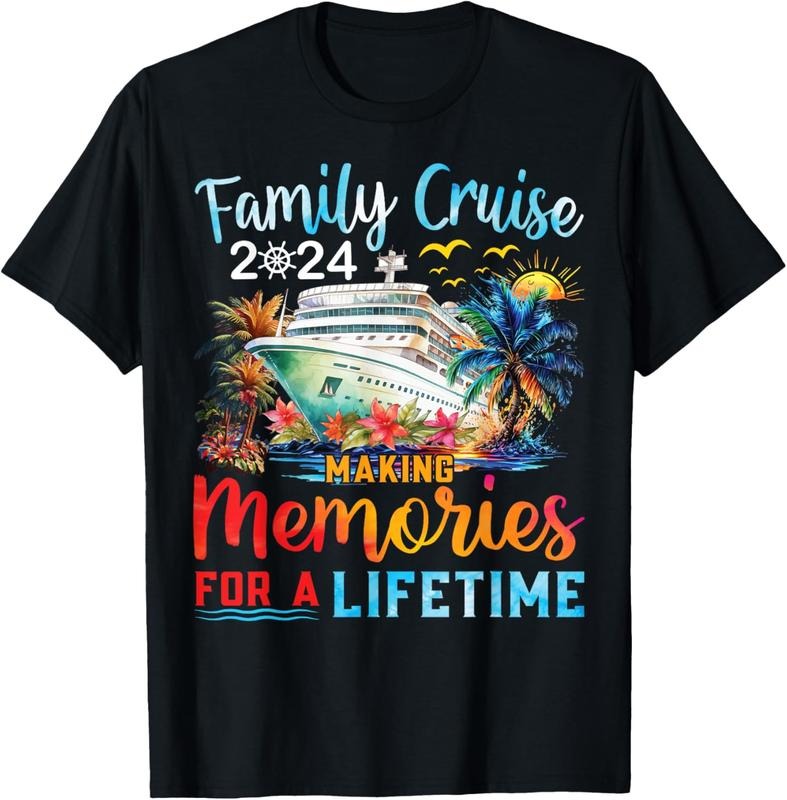 100% Cotton Family Cruise 2024 Family Matching Cruise Vacation Party T-Shirt