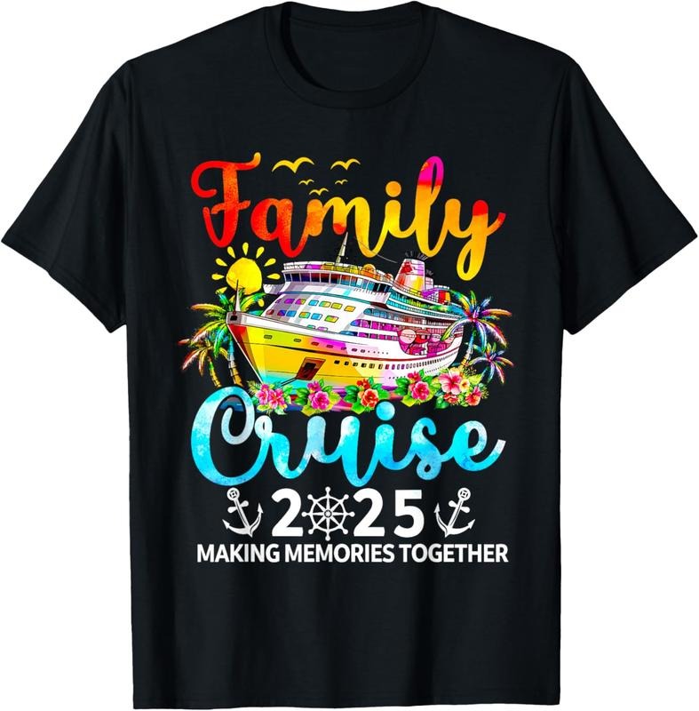100% Cotton Family Cruise 2025 Family Vacation Matching 2025 T-Shirt