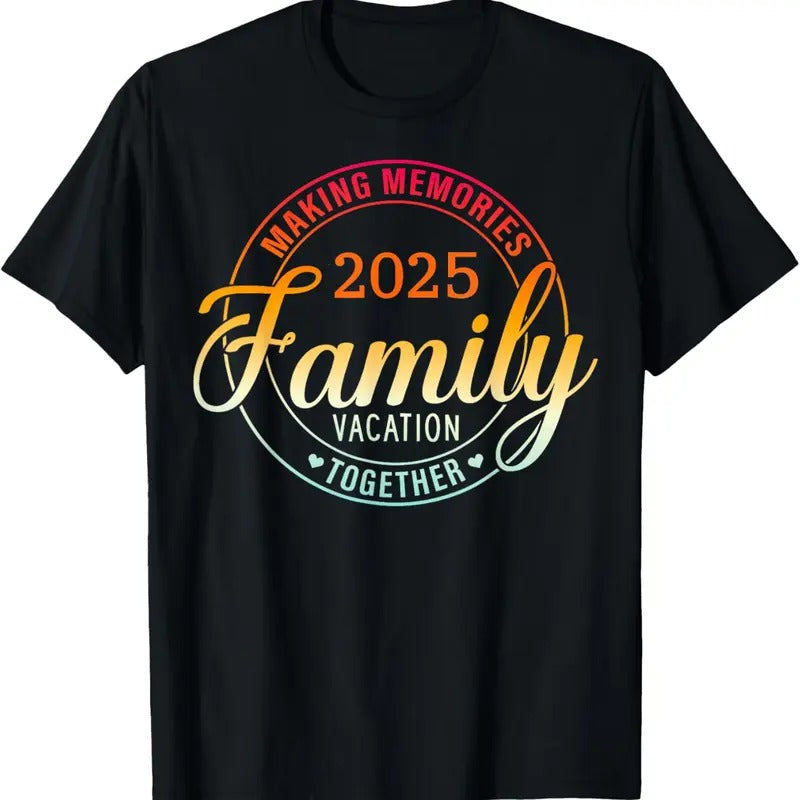 100% Cotton Family Vacation 2025 Family Matching Summer Vacation T-Shirt
