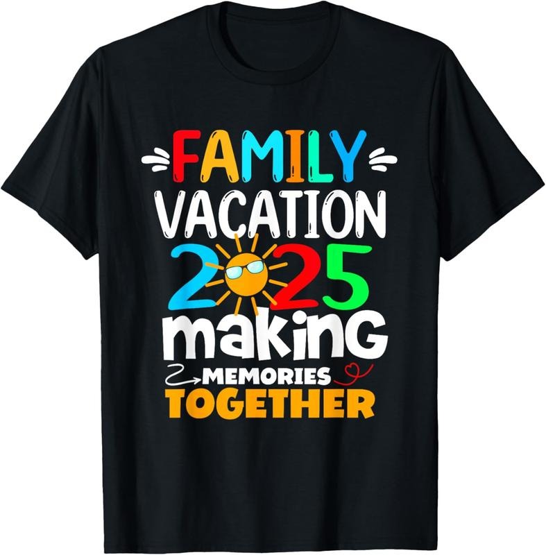 100% Cotton Family Vacation 2025 Funny Trip Making Memories Matching T-Shirt