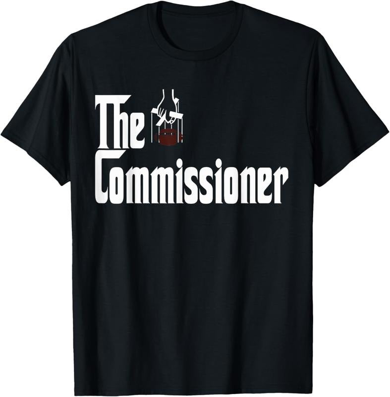 100% Cotton Fantasy Football Commissioner Draft Party commish FFL T-Shirt