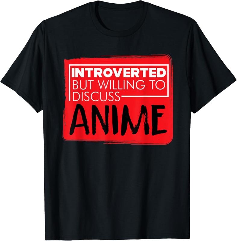 100% Cotton Funny Anime Japanese Animation Lovers Pun Quote Men Women T-Shirt