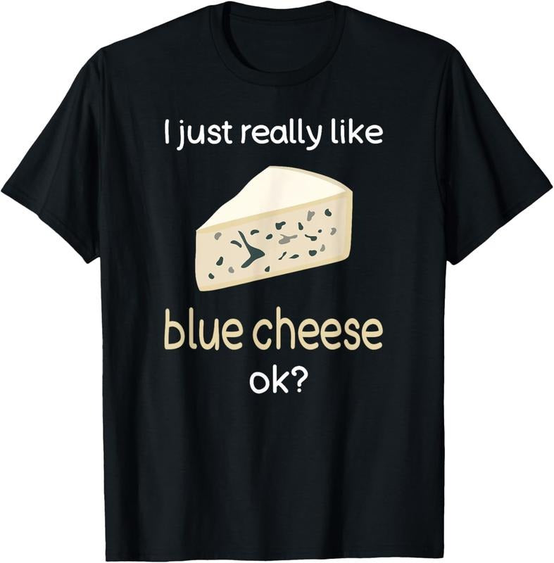 100% Cotton Funny Blue Cheese Lover Shirt Blue Cheese T-Shirt