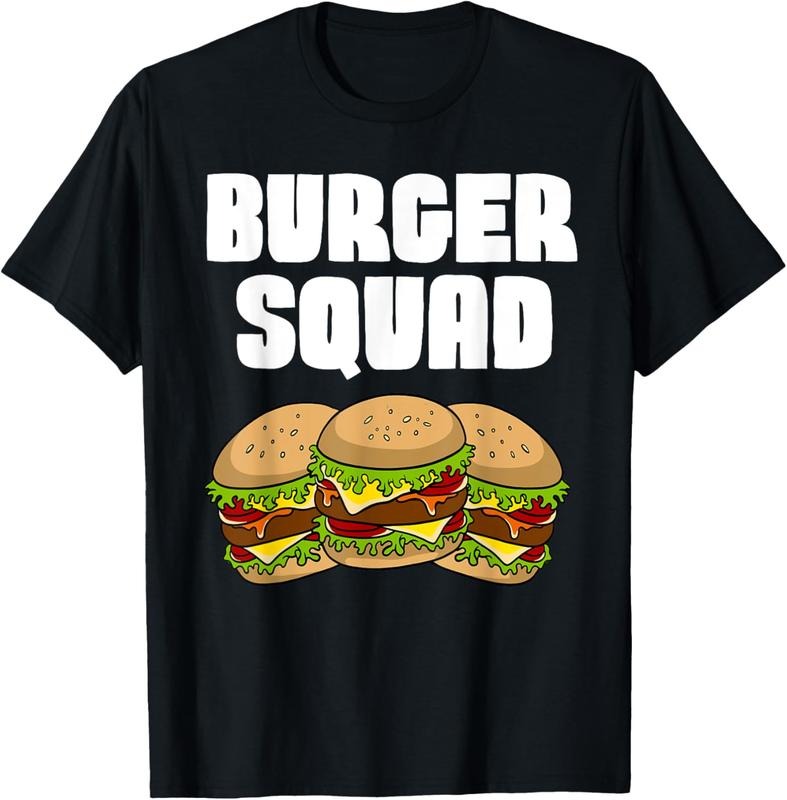 100% Cotton Funny Burger Art For Men Women Hamburger Cheeseburger Lover T-Shirt
