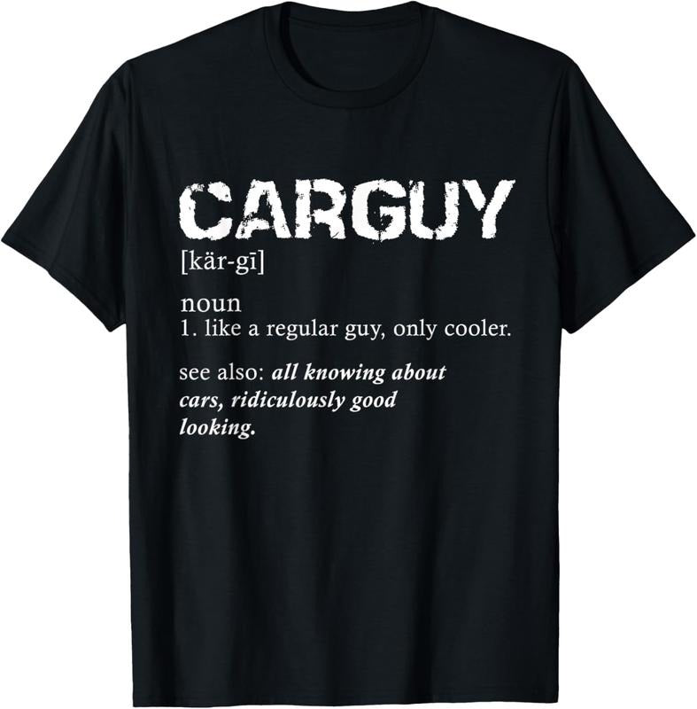 100% Cotton Funny Car Guy Car Guy Definition Gear Head T-Shirt
