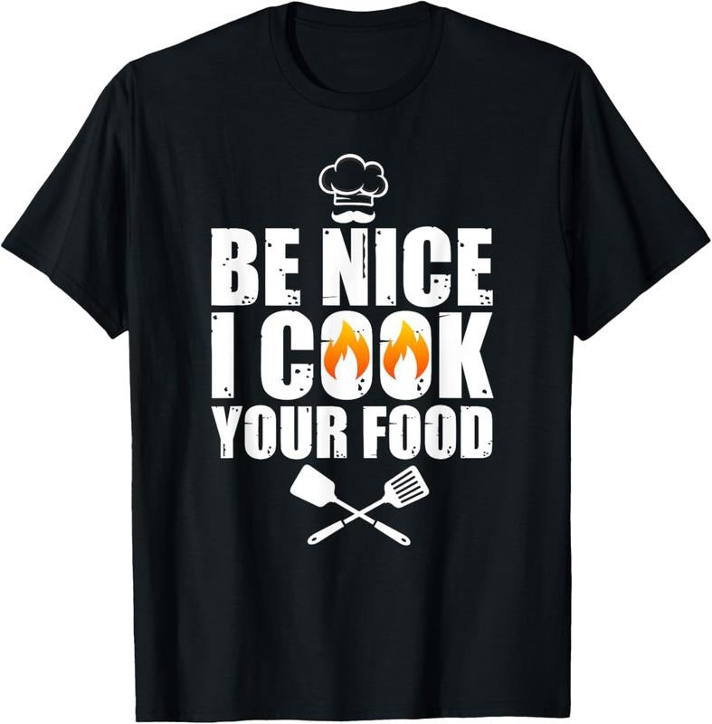 100% Cotton Funny Chef Art For Men Women Restaurant Cooking Food Lover T-Shirt