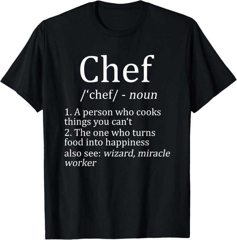 100% Cotton Funny Chef Definition Cooking Kitchen Gift: Mens & Womens T-Shirt