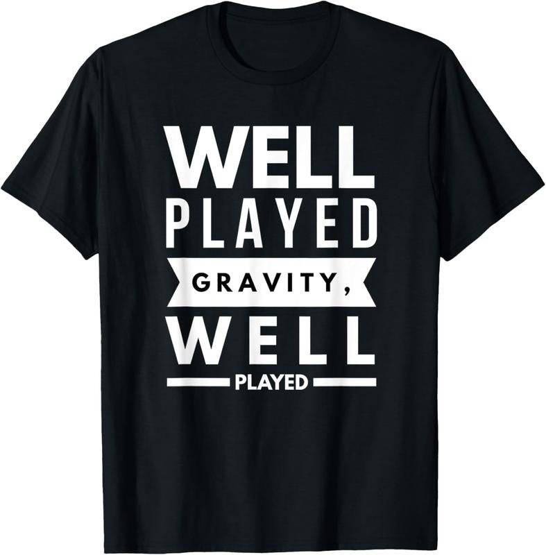 100% Cotton Funny Fail Gravity Post Surgery Gag Gifts Get Well Soon Gift T-Shirt