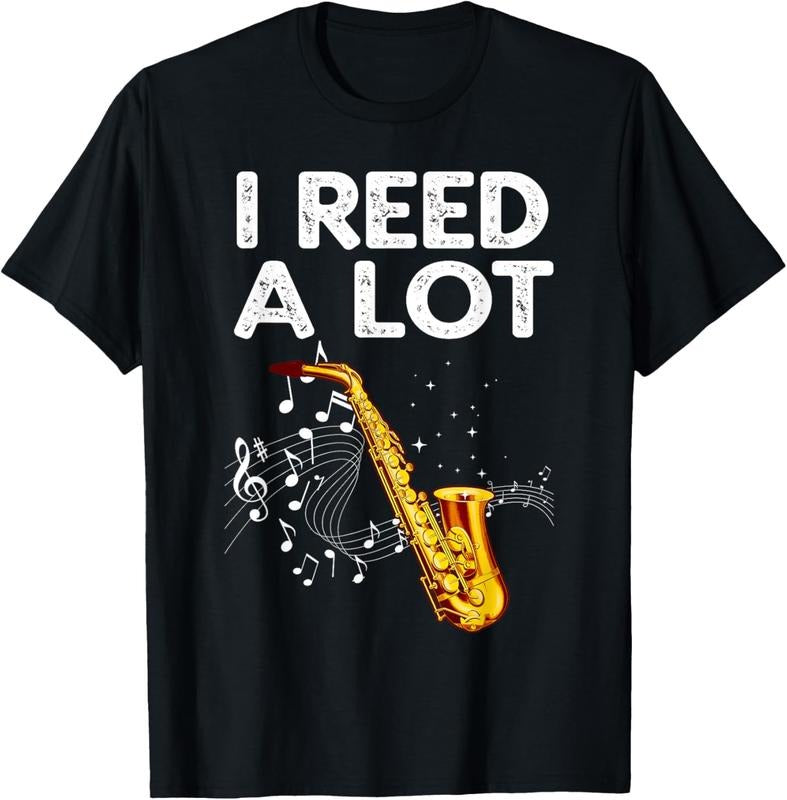 100% Cotton Funny Saxophone Design For Men Women Tenor Saxophone Player T-Shirt