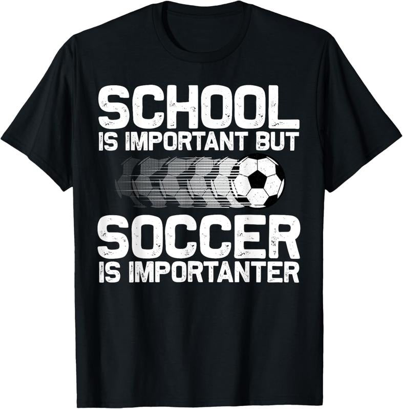 100% Cotton Funny Soccer Art For Boys Girls Men Women Gag Soccer Player T-Shirt