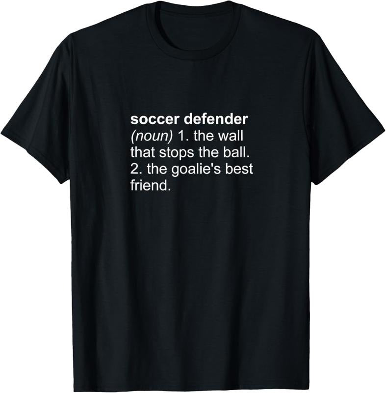 100% Cotton Funny Word Definition Soccer defense Vocabulary Word T-Shirt