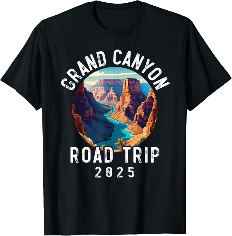 100% Cotton Grand Canyon National Park, Family Souvenir Road Trip 2025 T-Shirt