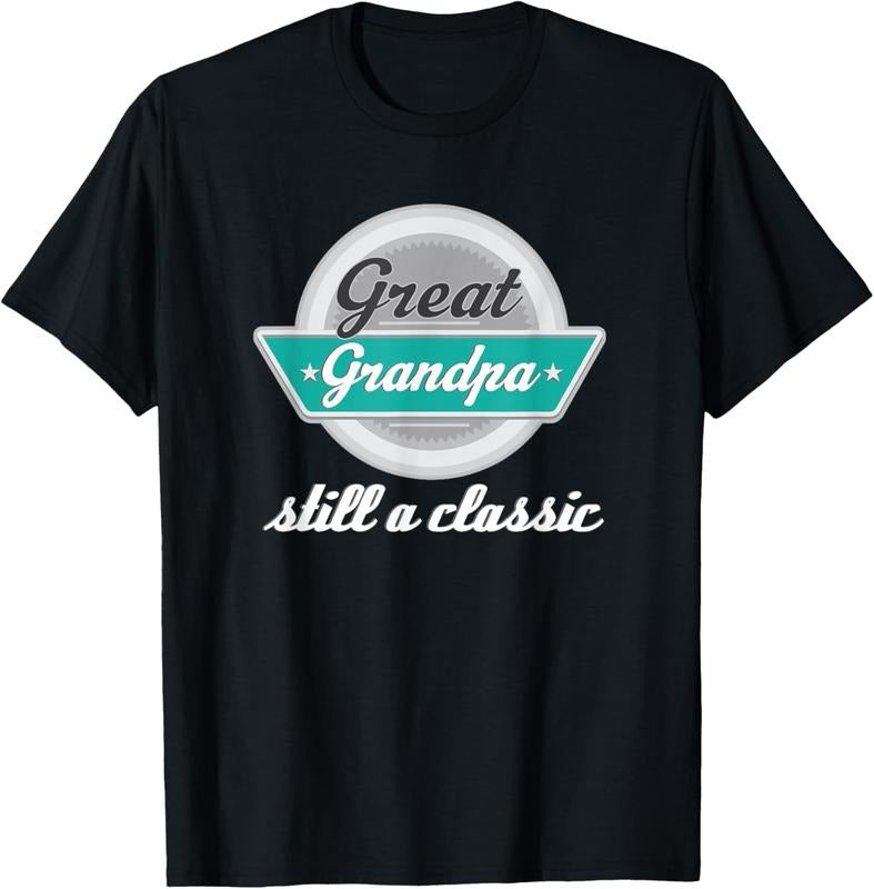 100% Cotton Great Grandpa Gifts Funny Fathers Day Vintage T-shirt T-Shirt