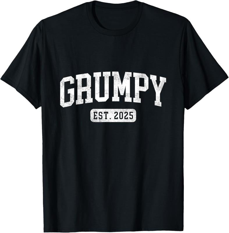 100% Cotton Grumpy Est 2025 Promoted To Grumpy Announcement T-Shirt