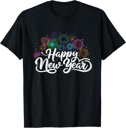 100% Cotton Happy New Year - New Year's Eve New Year Party T-Shirt