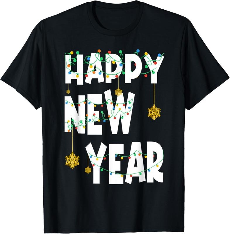 100% Cotton Happy New Year 2025 New Years Eve Party Countdown Fireworks T-Shirt
