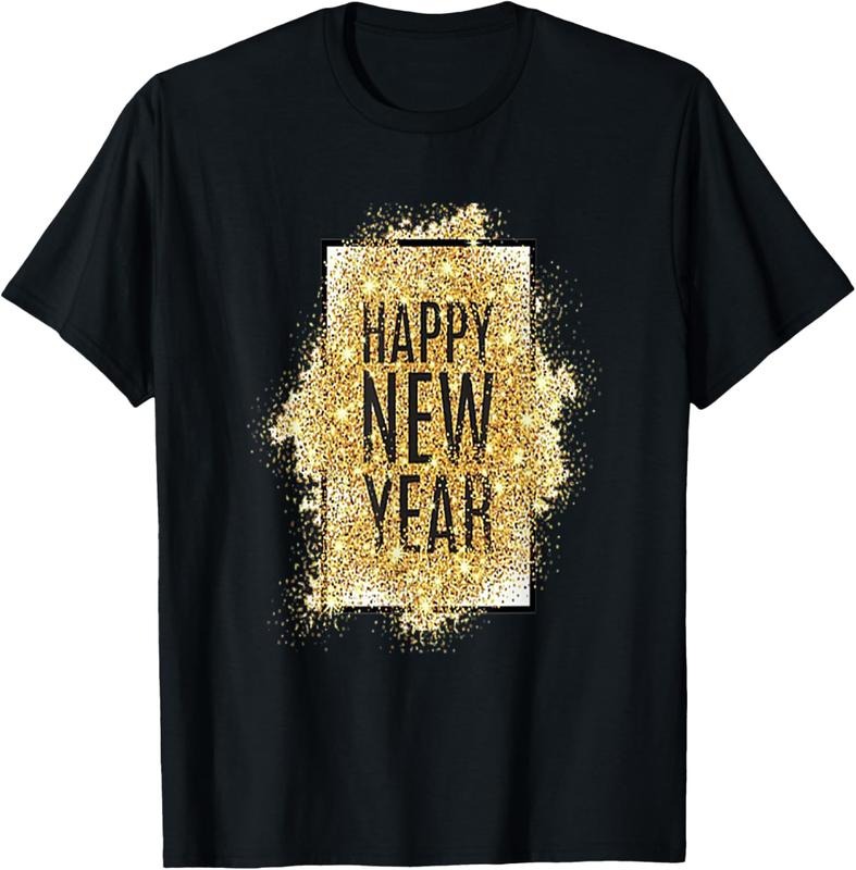 100% Cotton Happy New Year 2025 New Years Eve T-Shirt