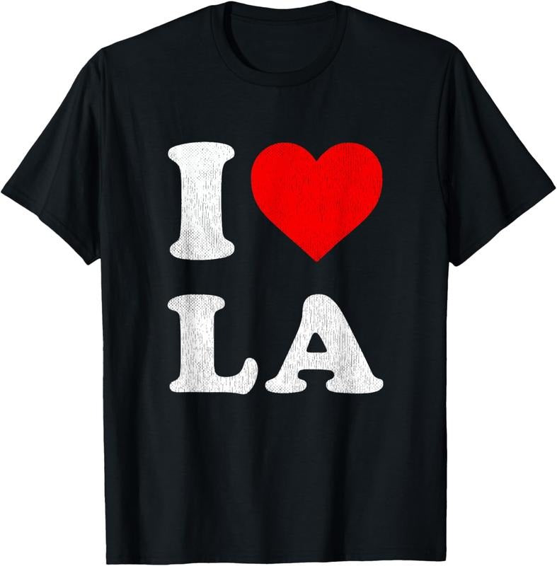 100% Cotton I Heart LA Souvenir I Love Los Angeles T-Shirt