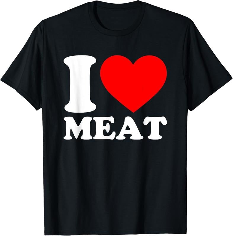 100% Cotton I Love Meat T-Shirtstyle{n002}2