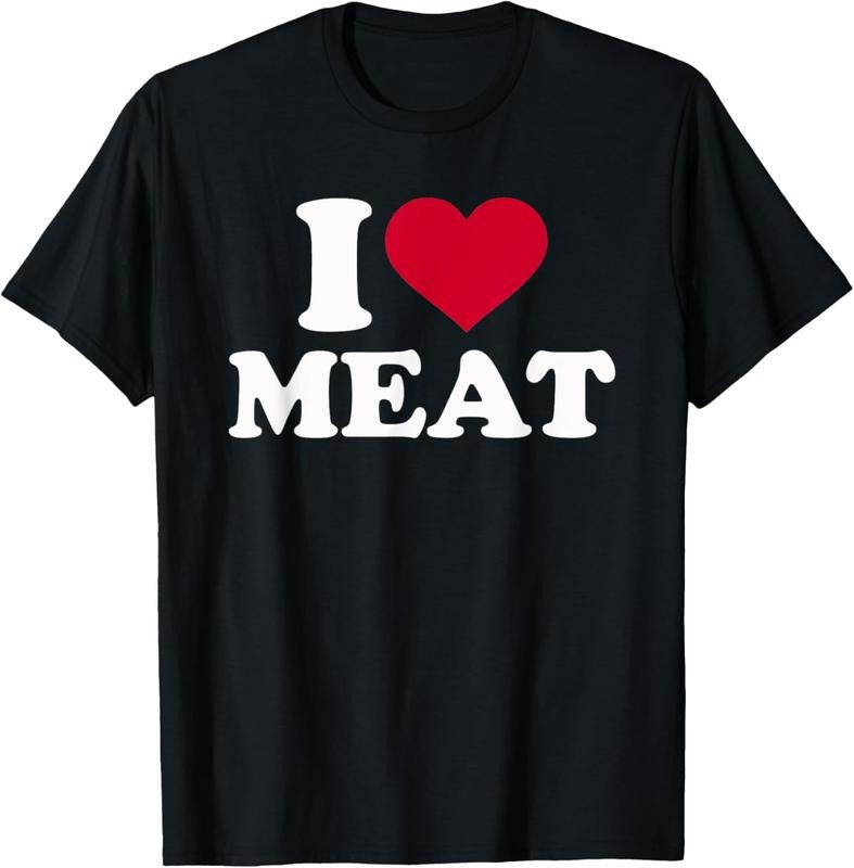 100% Cotton I love meat T-Shirt