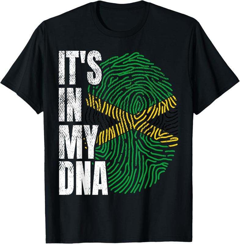 100% Cotton It's in My DNA Jamaican Flag Jamaica Boy Girl Gift T-Shirt