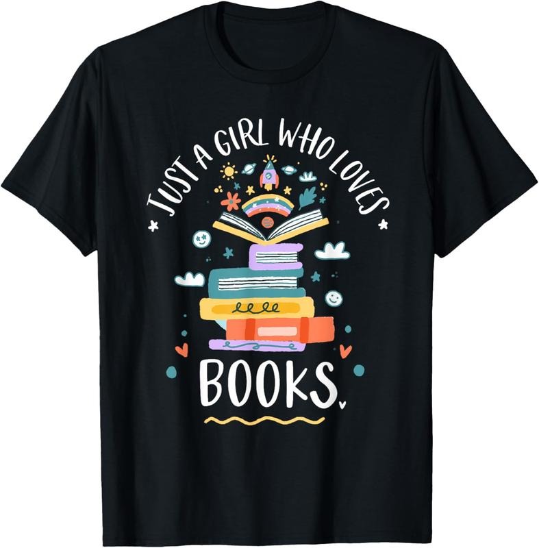 100% Cotton Just A Girl Who Loves Books Gifts For Bookworm T-Shirt