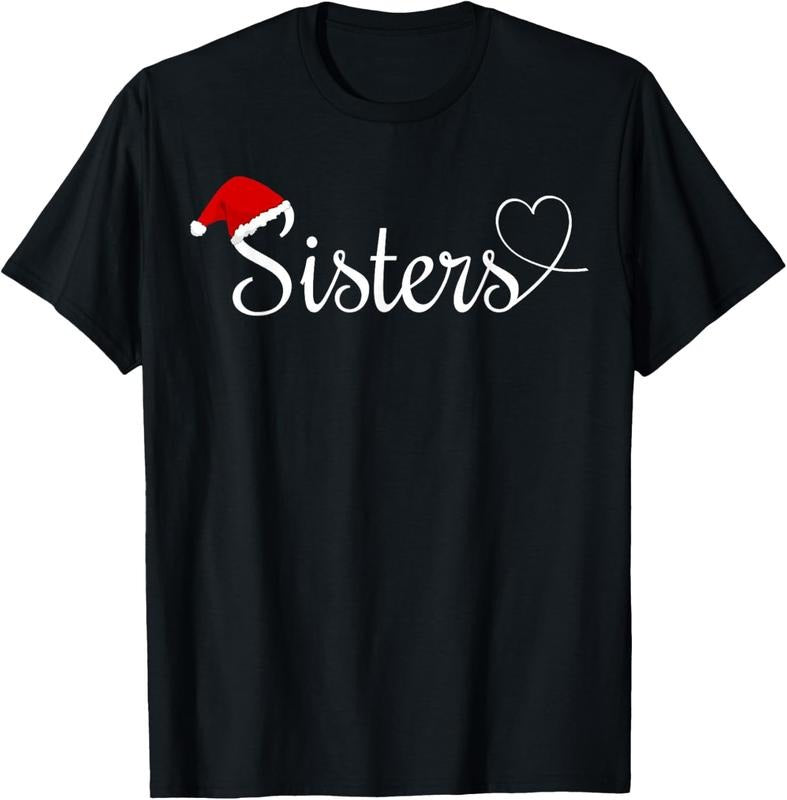 100% Cotton Love My Sister Cute Christmas Sisters T-Shirt