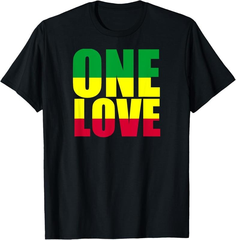 100% Cotton Love One Rasta Reggae Hipster Jamaica Vacation T-Shirt