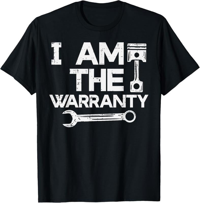 100% Cotton Mechanic I Am The Warranty Funny Car Auto Technician Men T-Shirt