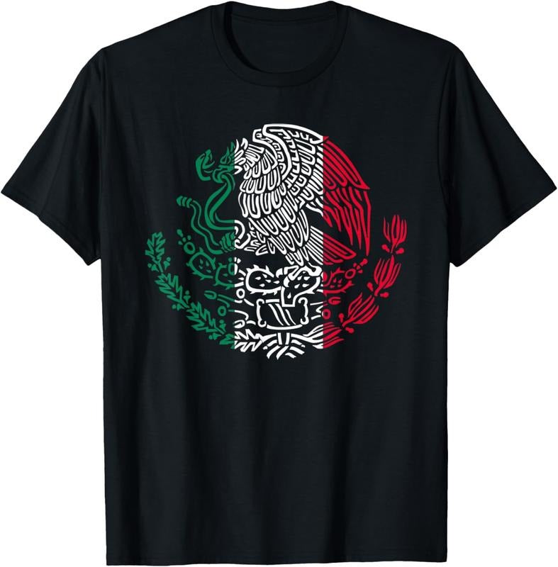 100% Cotton Mexican Eagle Mexico Flag T-Shirt