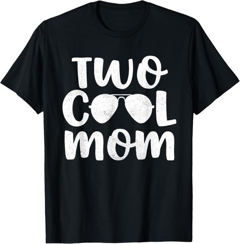 100% Cotton Mom Of The Birthday Boy Two Cool 2nd Bday Mother Mama Mommy T-Shirt