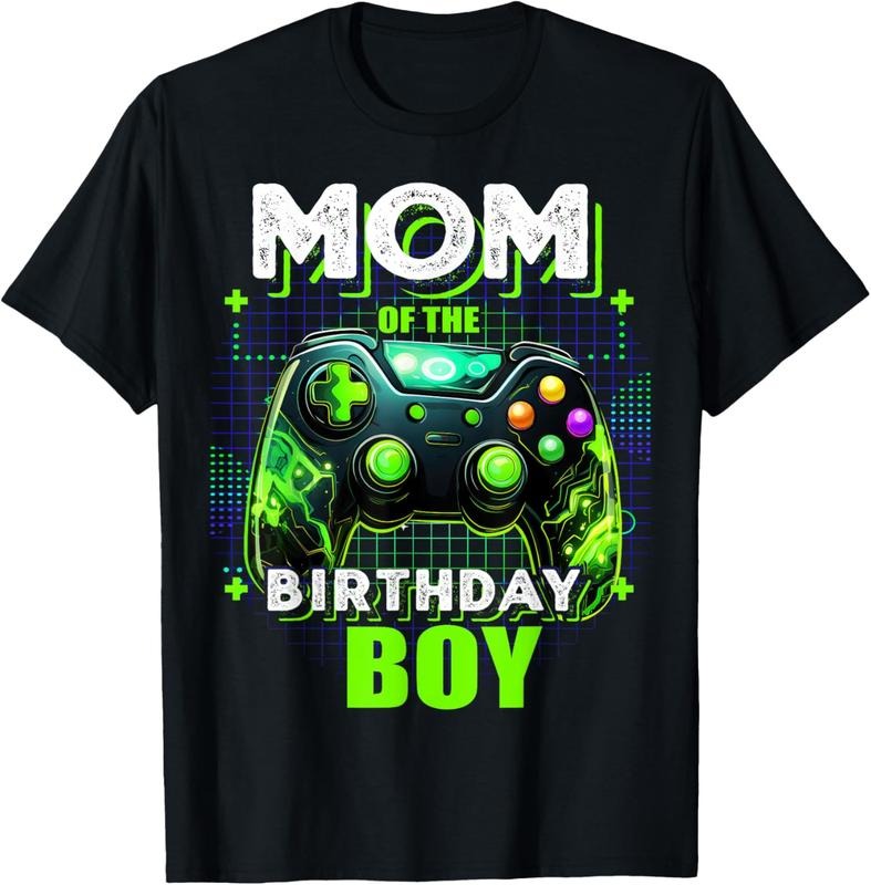 100% Cotton Mom of the Birthday Boy Matching Video Game Birthday Party T-Shirtstyle{n002}2