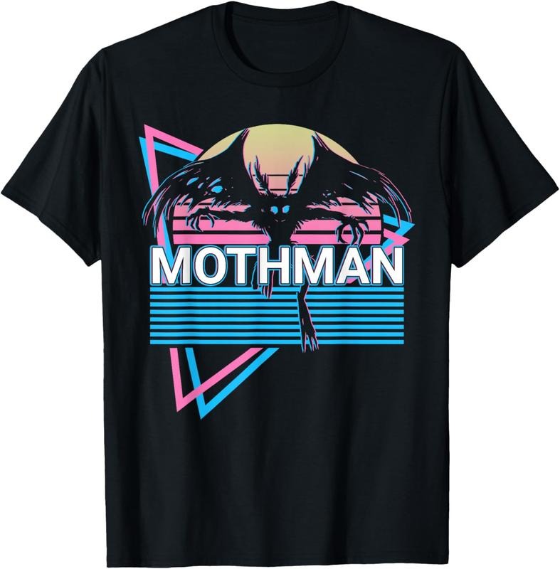 100% Cotton Mothman Cryptozoology Retro Cryptid T-Shirt
