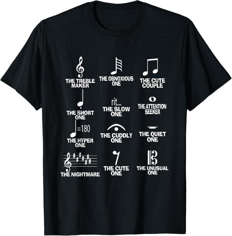 100% Cotton Musical Notes Symbol Definition Humor Funny Christmas Gift Short Sleeve T-Shirt