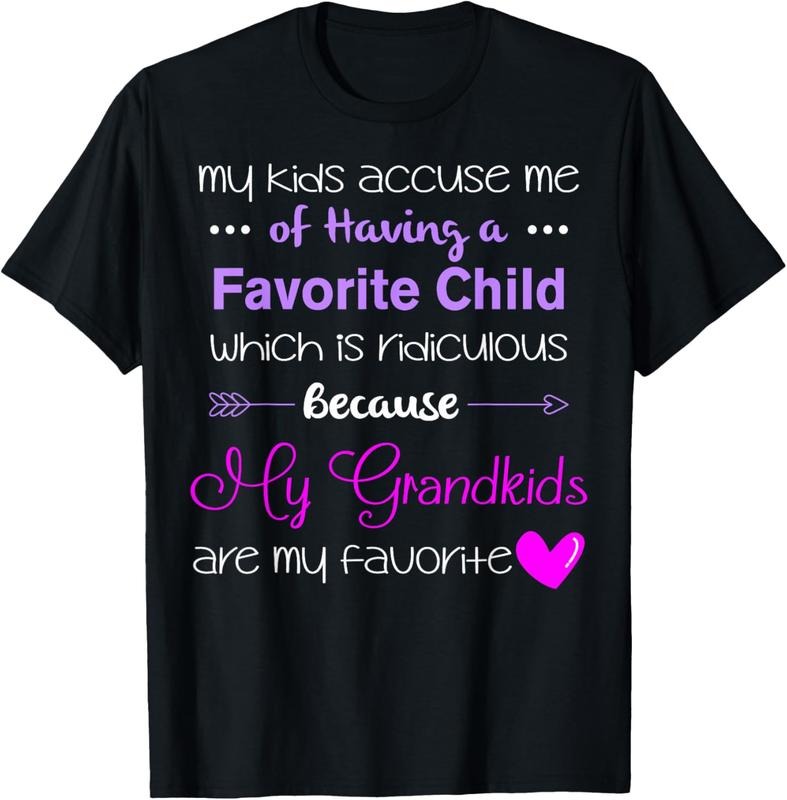 100% Cotton My Grand Are My Favorite Funny Grandma T-Shirt