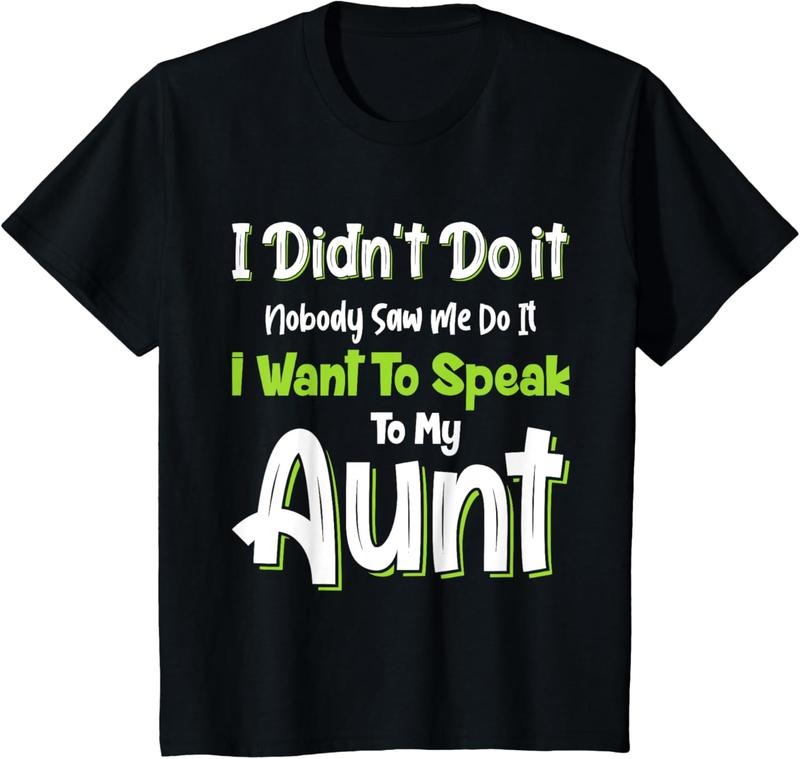 100% Cotton Nephew Niece Gifts From Aunt Funny Quote Family Nephew T-Shirt