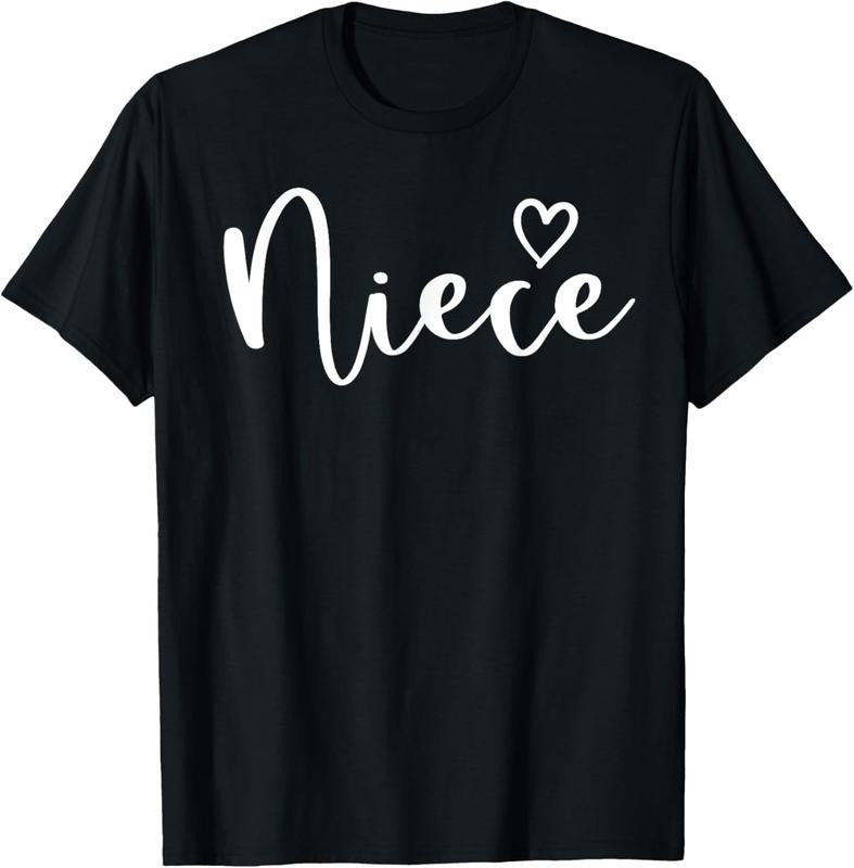 100% Cotton Niece Gifts For Women Heart Mother's Day Niece T-Shirt
