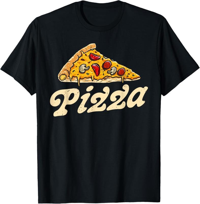 100% Cotton Pizza Day Retro Vintage 60s 70s Women Men Italian Food Lover T-Shirt