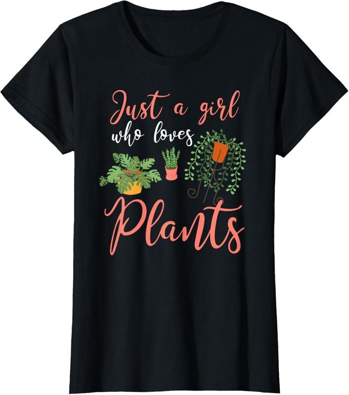 100% Cotton Plant Shirt Funny Plant Lover Girl Planting I Love Plants T-Shirt