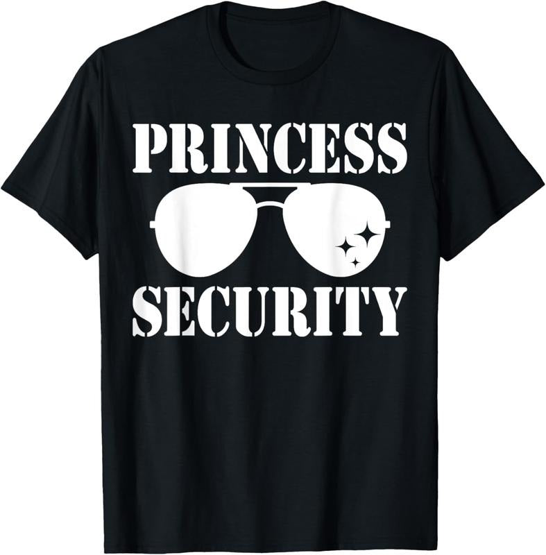 100% Cotton Princess Security Halloween Costume Dad Mom Boy T-Shirt