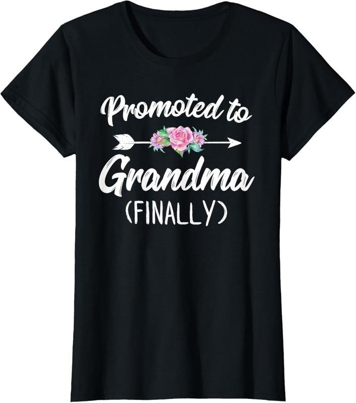100% Cotton Promoted To Grandma Finally Shirt Soon To Be Grandma T-Shirt